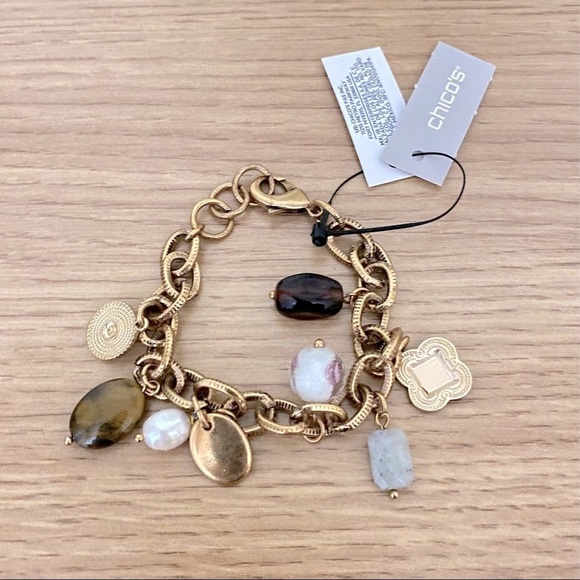 Chico’s CWP Gold Charmy Bracelet - Picture 2 of 3